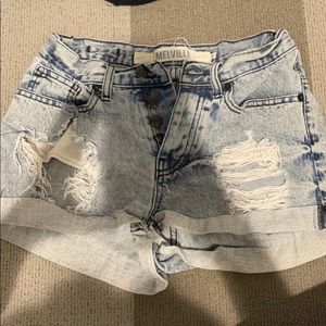 lightwash high waisted brandy melville jean shorts